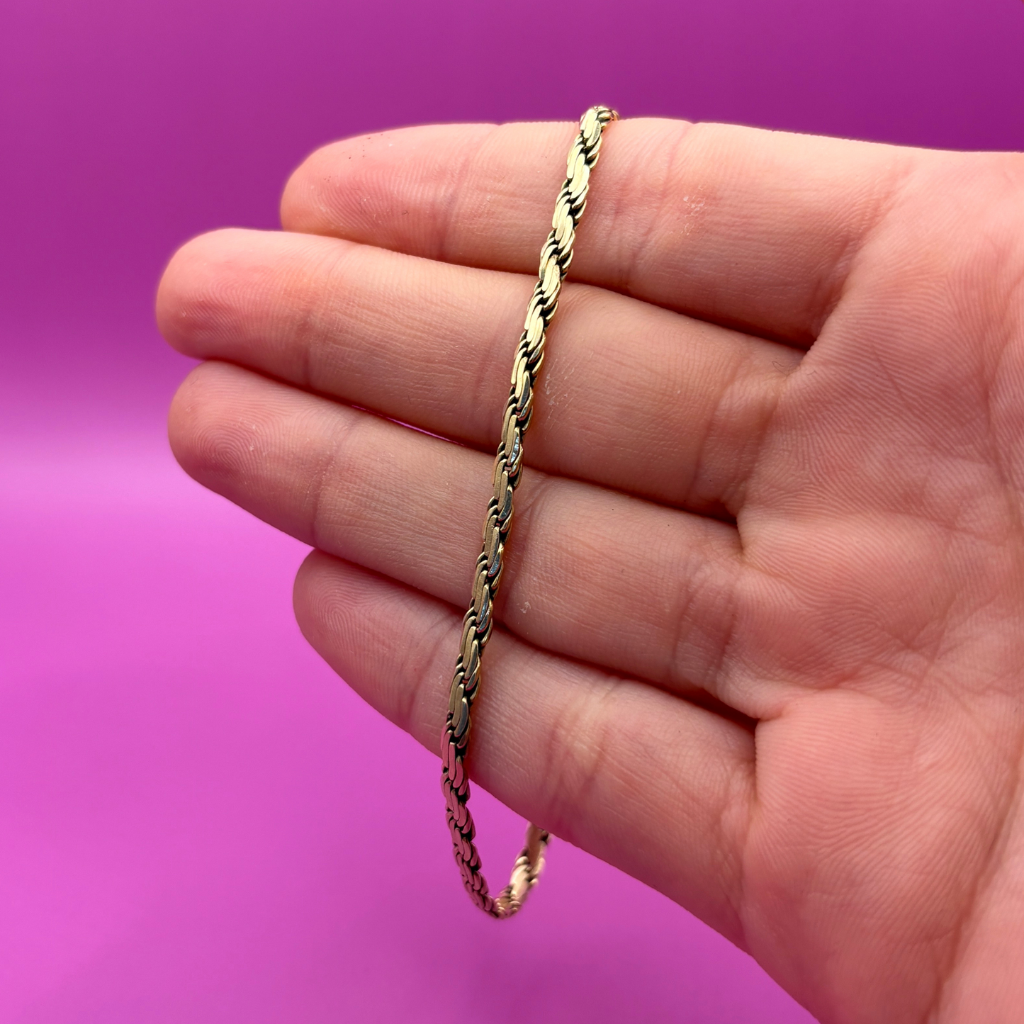 14k fancy link braided bracelet 7.25" Payment 3