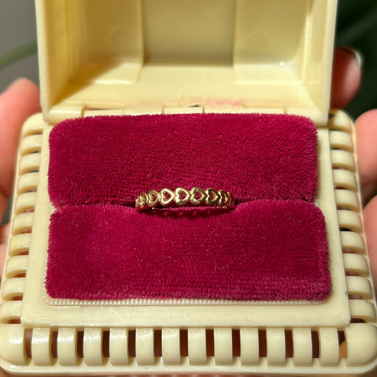 14k infinity heart band