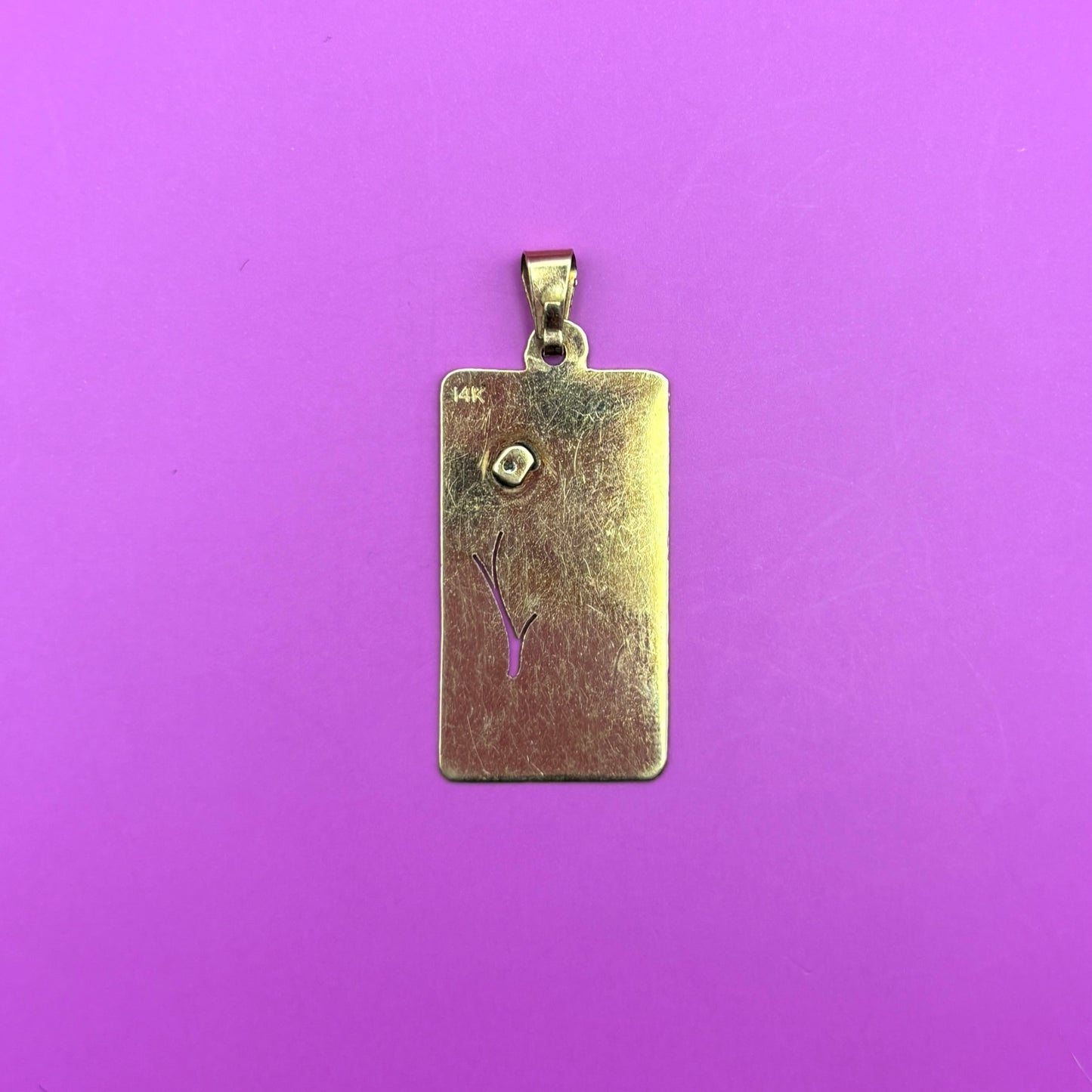 14k ‘ceil’ plate charm