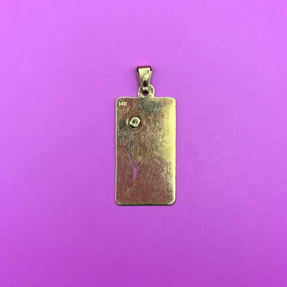 14k ‘ceil’ plate charm