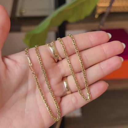 14k zipper chain 17"
