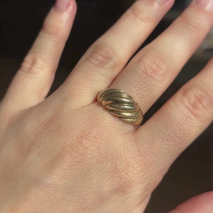 14k croissant ring