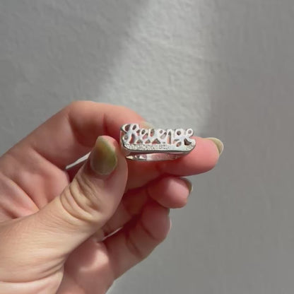 CNOJ x NR revenge ring in silver
