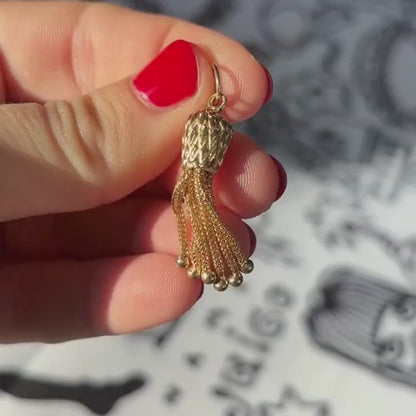 14k tassel charm