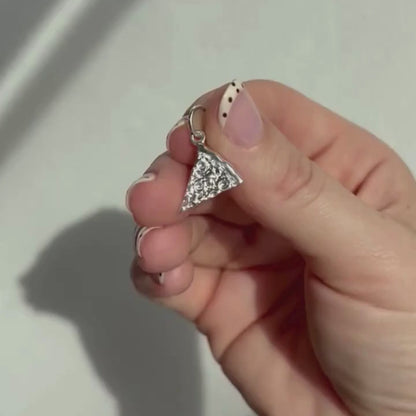 silver pizza charm