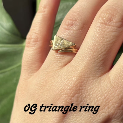 mid-century triangle ring