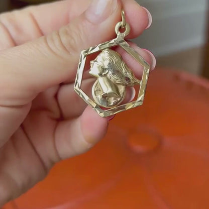 14k fortuna pendant