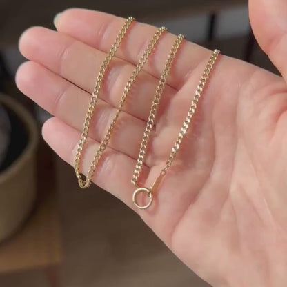 14k curb chain with large c-clasp 18.75"