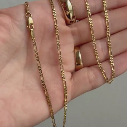 14k figaro chain 20"