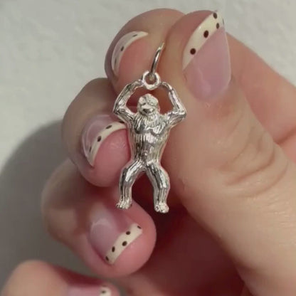 silver big apple giant ape charm