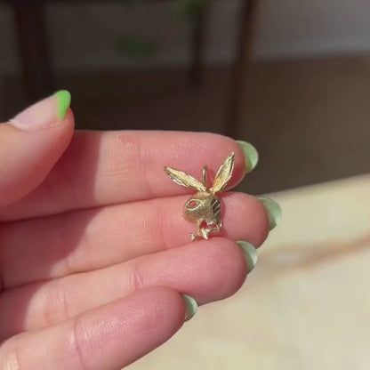 14k playboy bunny 80s charm