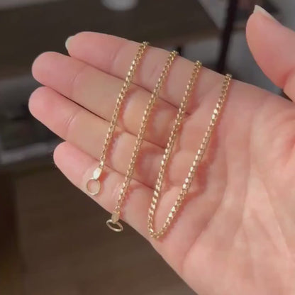 14k curb sans-a-clasp chain 21.5"