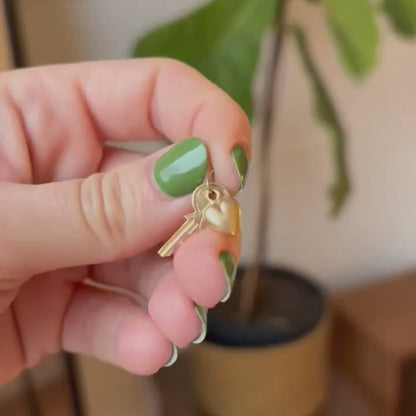 14k key to my heart charm