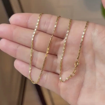 14k snail chain 15.75"