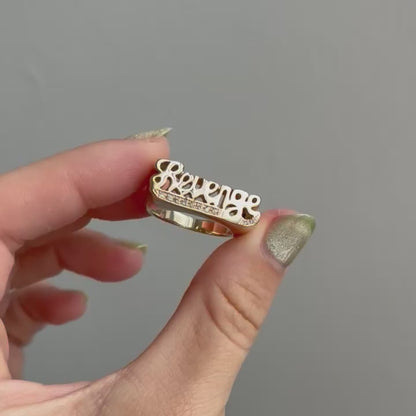 CNOJ x NR revenge ring in gold