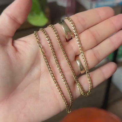 18k vintage curb chain with sister clasp 18.75"