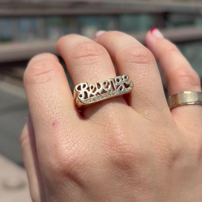 CNOJ x NR revenge ring in gold