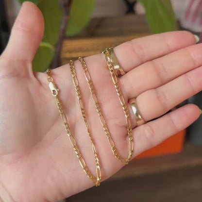 14k figaro chain 20"