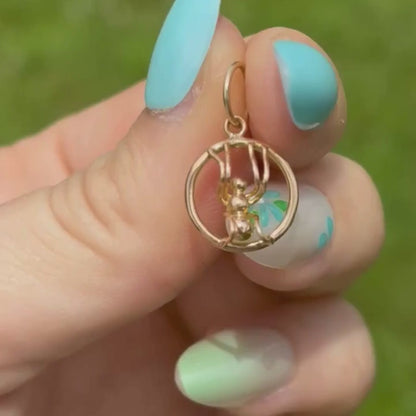 18k spider charm