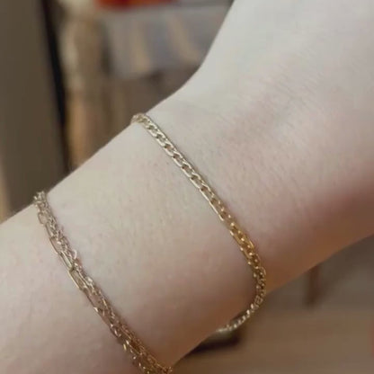 14k zipper bracelet 7"