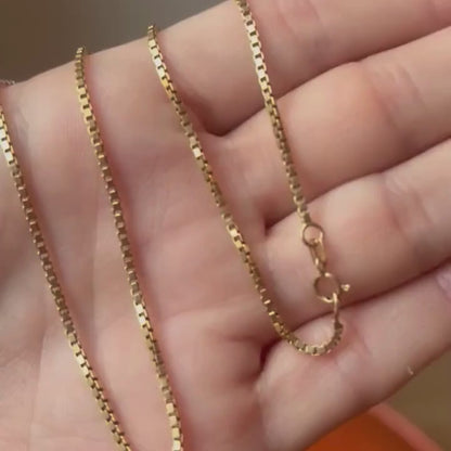 14k box chain 16.25"
