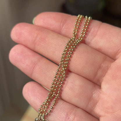 14k mini ball chain 18.75’’