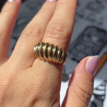 14k croissant ring