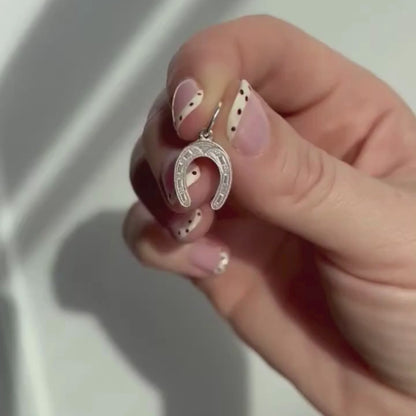 silver horseshoe charm