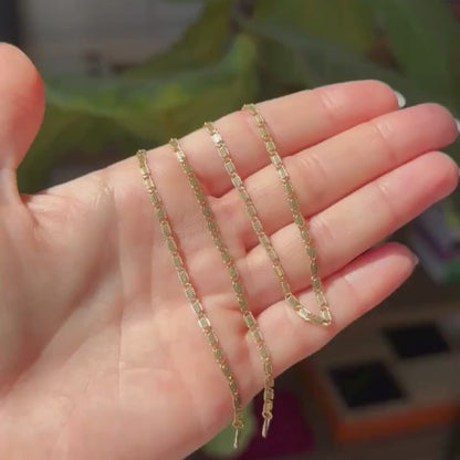 14k snail meets curb sans-a-clasp chain 20.25"