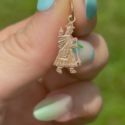 18k meso woman with babe charm