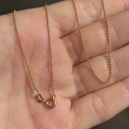 14k mini ball chain 16.75’’